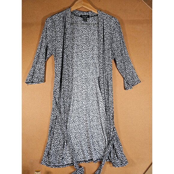 Rene Rofe Sleepwear Women Robe Size S/P Leopard Print - Picture 7 of 8